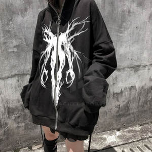 Sudaderas con cremallera completa personalizadas de estilo callejero en blanco liso a granel sudaderas con cremallera completa de invierno logotipo personalizado de alta calidad de punto para hombres - Product Image 2