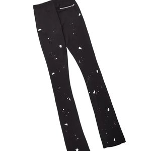 Pantalones de chándal personalizados de alta calidad, pantalones de chándal Acampanados para hombre, pantalones de chándal acampanados con pintura de grafiti de retazos para hombres - Product Image 2