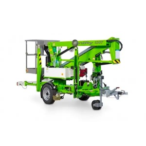 รถพ่วงกรรไกรไฮดรอลิกติดตั้งแพลตฟอร์มยกคนเครื่องหยิบเชอร์รี่ลิฟท์บูมแบบลากจูงสําหรับงานทางอากาศ มีจําหน่ายสําหรับขาย - Product Image 3