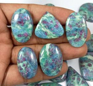 Beste Verkoop Natuurlijke Robijn <span class=keywords><strong>Fuchsite</strong></span> In Kyanite Cabochon Groothandel Edelsteen Genezende Cabochon Hanger Sieraden Maken - Product Image 5