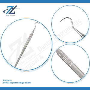 <b>Dental</b> Explorer Single Ended High Quality Stainless Steel Manual <b>Dental</b> Probe for <b>Dental</b> Examination A+ Grade CE Certified - Product Image 4