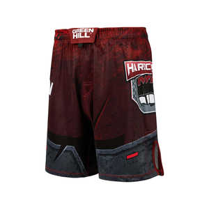 Vêtements de sport MMA courts pour arts martiaux hardcore, en polyester extensible et spandex, avec logo personnalisé, sublimation, service OEM disponible - Product Image 3