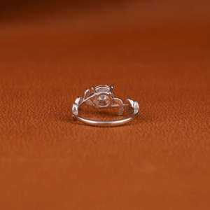 Anillo de propuesta de diseño Floral de moda para mujer, 14 quilates con oro sólido de corte redondo, anillo Unisex certificado IGI de diamante cultivado en laboratorio elegante - Product Image 3