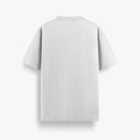 T-Shirt Premium 100% Coton 180g Homme Manches Courtes Blanc Col Rond pour un Style Décontracté Blanks Molo 68 Fabriqué en Italie
