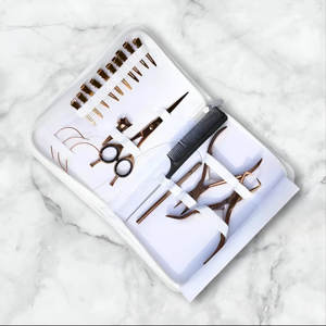 Alicates para extensiones de cabello chapados en oro rosa, kit de herramientas de microeslabones con tijera para cortar el cabello, herramientas de separación rápida y aguja de bucle - Product Image 4