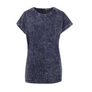 Desgastado ácido lavado camiseta Unisex Oversize ácido lavado bordado camiseta hombres - Product Image 2