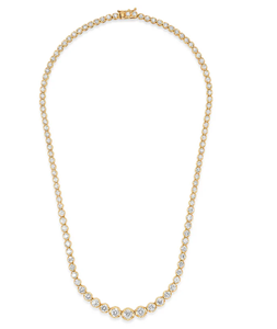 Collier Tennis en or 14 ct 18 ct avec diamant DEF blanc 8.51ct Bijoux en diamant cultivé en laboratoire - Product Image 5