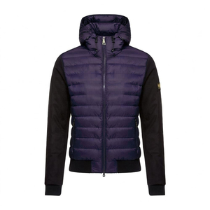 แจ็กเก็ตขนเป็ดแบบสลิมฟิตของผู้ชายคอตั้งคอตั้งและแขนเสื้อถักสำหรับฤดูหนาวแบบกำหนดเองได้90% ลง & 10% - Product Image 3