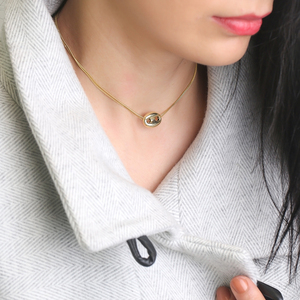 Élégant forme ovale charme court Double chaîne Design pendentif en gros turc 925 bijoux en argent Sterling - Product Image 2