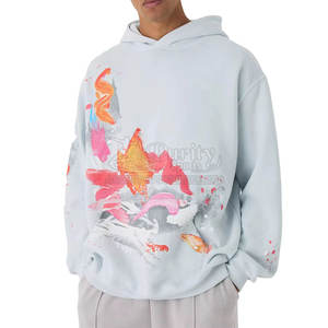 À la mode Hommes Bouffée Impression À Capuche Offre Spéciale OEM Service 100% Coton Tissu Hommes Bouffée Impression À Capuche - Product Image 1