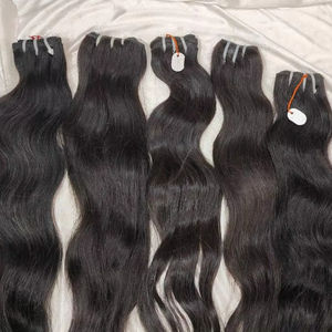 Extensiones de cabello humano natural con cutícula alaigned 16 18 20 22 24 26 pulgadas 100% extensión de cabello humano indio natural virgen - Product Image 1