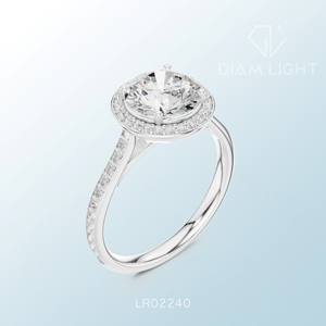 Anillo de racimo redondo premium hecho a medida con diamante cultivado en laboratorio certificado por IGI, diseño de joyería fina elegante hecho a mano. - Product Image 2