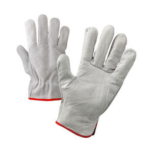 2022 Dernière conception Gants de sécurité de travail pour conducteur blanc personnalisé en cuir grainé avec fonction ignifuge et antidérapante - Product Image 1