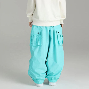 Waterproof Eco-Friendly for Baggy Ski <b>Pants</b> Unisex Windproof Insulated Snowboard <b>Pants</b> Cargo Pocket Winter Outdoor - Product Image 3