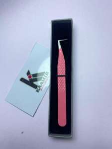 Pince à épiler professionnelle d'extension de cils de botte de volume de 90 degrés d'acier inoxydable de prix usine avec la boîte adaptée aux besoins du client - Product Image 2