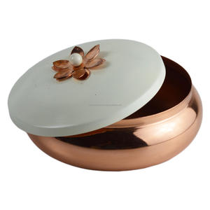 Copper Plated Food Storage Containers <b>Cookies</b> <b>Jar</b> for Dry Fruits & Candy Colored Combo Design - Product Image 3