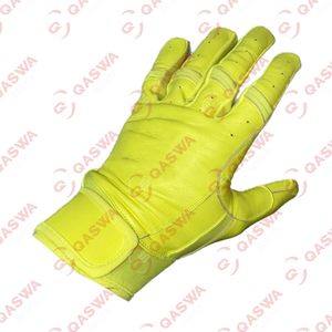 Cabretta cuir confortable et durable couleur jaune fluo gants de frappeur manchette courte gants de frappeur de baseball - Product Image 1