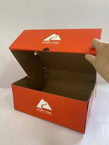 En gros 2mm rouge carton ondulé boîtes d'emballage d'expédition revêtement UV mat stratification gaufrage logo personnalisé pour - Product Image 5