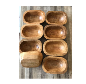 Cuenco de masa de madera, portavelas, cuenco de masa de Paulownia, decoración de granja, cuencos de masa decorativos de mesa - Product Image 1