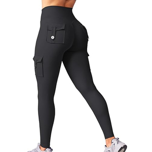 Customized Women's Yoga <b>Leggings</b> Cargo Active Fitness Scrunch Butt Lifting Yoga Tight Running Workout Yoga <b>Leggings</b> With Pockets - Product Image 6