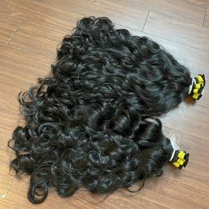 Extensiones de cabello humano ondulado natural Rubio, extensiones de cabello europeo, hermoso cabello teñido, Envío Mundial - Product Image 6