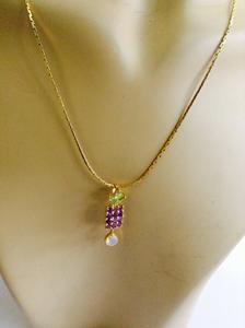 Colgante de Gema Floral, chapado en oro y plata de ley 925, a la moda - Product Image 3