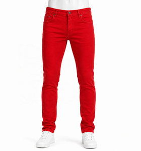 Jeans SAMAVIA para Hombre, Amarillos, Corte Slim Fit, Mezclilla de Algodón, Pierna Recta, Estilo Casual, Cintura Media, Lavado Regular, Ropa de Verano - Product Image 6