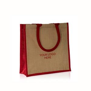 ถุงผ้าลินินลินินพิมพ์โลโก้ขนาดกำหนดเองถุงผ้าปอกระเจาสีธรรมชาติสำหรับบรรจุของขวัญแต่งงาน - Product Image 4