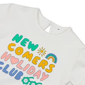 Ensemble tricoté en coton biologique pour bébés et enfants, t-shirt à manches longues et short de cérémonie, vêtements pour enfants de couleur naturelle - Product Image 3