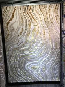 Tapis turc antique tissé à la machine en polyester jacquard, résistant aux taches, à poils longs, motif géométrique, avec envers en jute, rouge - Product Image 3