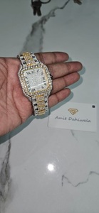 ตัวเรือนเหล็กสุดหรูสำหรับผู้ชายนาฬิกาเย็นเพชรโมอิสสำหรับการเคลื่อนไหวของชาวสวิสกล่องสแตนเลส - Product Image 3