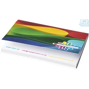 Bloc-notes promotionnel durable Sticky-Mate A7, feuilles adhésives écologiques pour le merchandising - Product Image 1