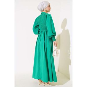 Robe Gipel à Taille Élastique Vert - Product Image 4