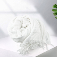 Meilleures ventes : Ensemble de serviettes 100 % coton pur, haute qualité, 2 pièces, style décontracté pour adulte, respirant, extensible dans quatre directions, traditionnel musulman
