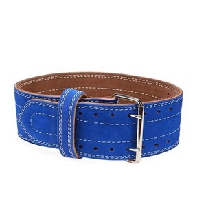 New Style Cowhide Suede Leather Weightlifting Lever Buckle Belt 4" Wide Handmade Leather Belt <b>Gym</b> Fitness Power Lifting Lever B - Product Image 2