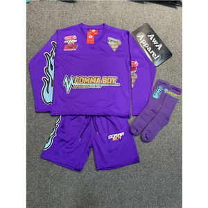 ชุดเสื้อยืดและกางเกงขาสั้นแขนยาวสำหรับผู้ชายชุดแฟชั่นล่าสุด2025 - Product Image 1