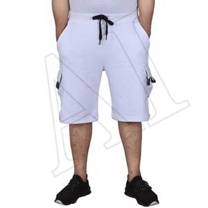 Pantalones cortos deportivos para hombre con logotipo personalizado de alta calidad 100% algodón multibolsillo de lana de peso pesado Color sólido Nuevo diseño - Product Image 3