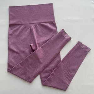 Hot Selling Women's V-Shape Elastic Waist Nylon Seamless Breathable Lightweight Yoga Fitness <b>Leggings</b> - Product Image 2