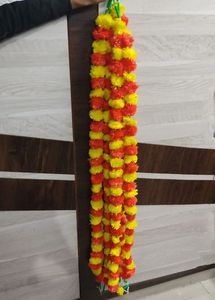 Guirlandes de fleurs de souci artificielles de qualité supérieure tentures multicolores pour Diwali Festival & Ganpati décoration fleur suspendue - Product Image 3