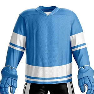 Ensembles d'uniformes de hockey sur glace conçus sur mesure Logo personnalisé nom de l'équipe 100% Polyester OEM vêtements de sport numérique de haute qualité - Product Image 4