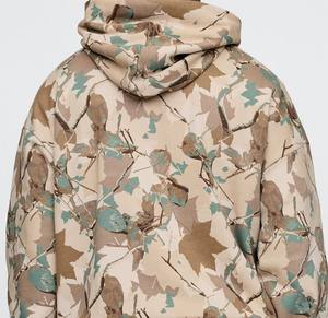 300g poliéster/algodón polar pulóver con capucha para hombres invierno Casual Regular Fit Color sólido secado rápido transpirable ácido lavado crudo - Product Image 5