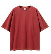 OEM Custom <b>Logo</b> Men Soft Washed Contrast Stitching Vintage Oversize t Shirt - Product Image 6