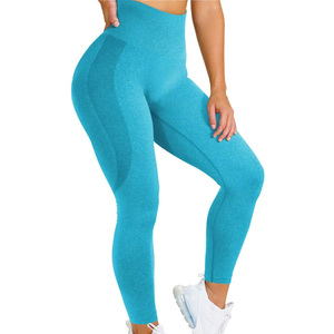 Elastic Waist Gym Yoga Leggings <b>Pants</b> for Fitness Ladies Gym Workout Leggings compression yoga leggings OEM customized - Product Image 5