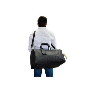 Fait à la main de luxe unisexe Sport Gym voyage sac de sport pleine fleur buffle en cuir véritable élégant Vintage fermeture éclair lettre Lady Style - Product Image 1