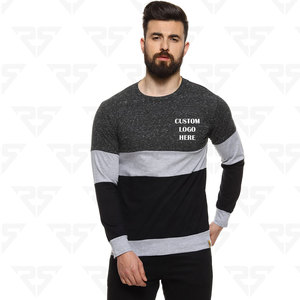 Camiseta de ajuste regular de manga larga con bloques de color gris para hombre Ajuste cómodo y alto rendimiento para uso diario - Product Image 2