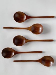 Cuillères en bois d'acacia de qualité supérieure, écologiques, de taille personnalisée, pour mélanger et servir les soupes, accessoires de cuisine - Product Image 4