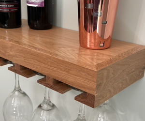 Support mural en bois pour verres à vin à suspendre sous l'armoire - Product Image 3