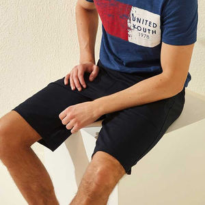 กางเกงขาสั้นผ้าคอตตอนสำหรับผู้ชาย XS ห้าจุดสำหรับฤดูร้อนเสื้อผ้าแนวสตรีทเป็นมิตรกับสิ่งแวดล้อมพร้อมของตกแต่งซักแล้ว - Product Image 5