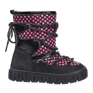 Stivali da ragazza fucsia resistenti all'acqua pelosi - Product Image 1