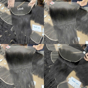 HD Thụy Sĩ đóng cửa phía trước tóc thô Việt bó tóc ren đóng cửa phía trước kết hợp đầy đủ tóc giả phần mở rộng tóc con người - Product Image 3